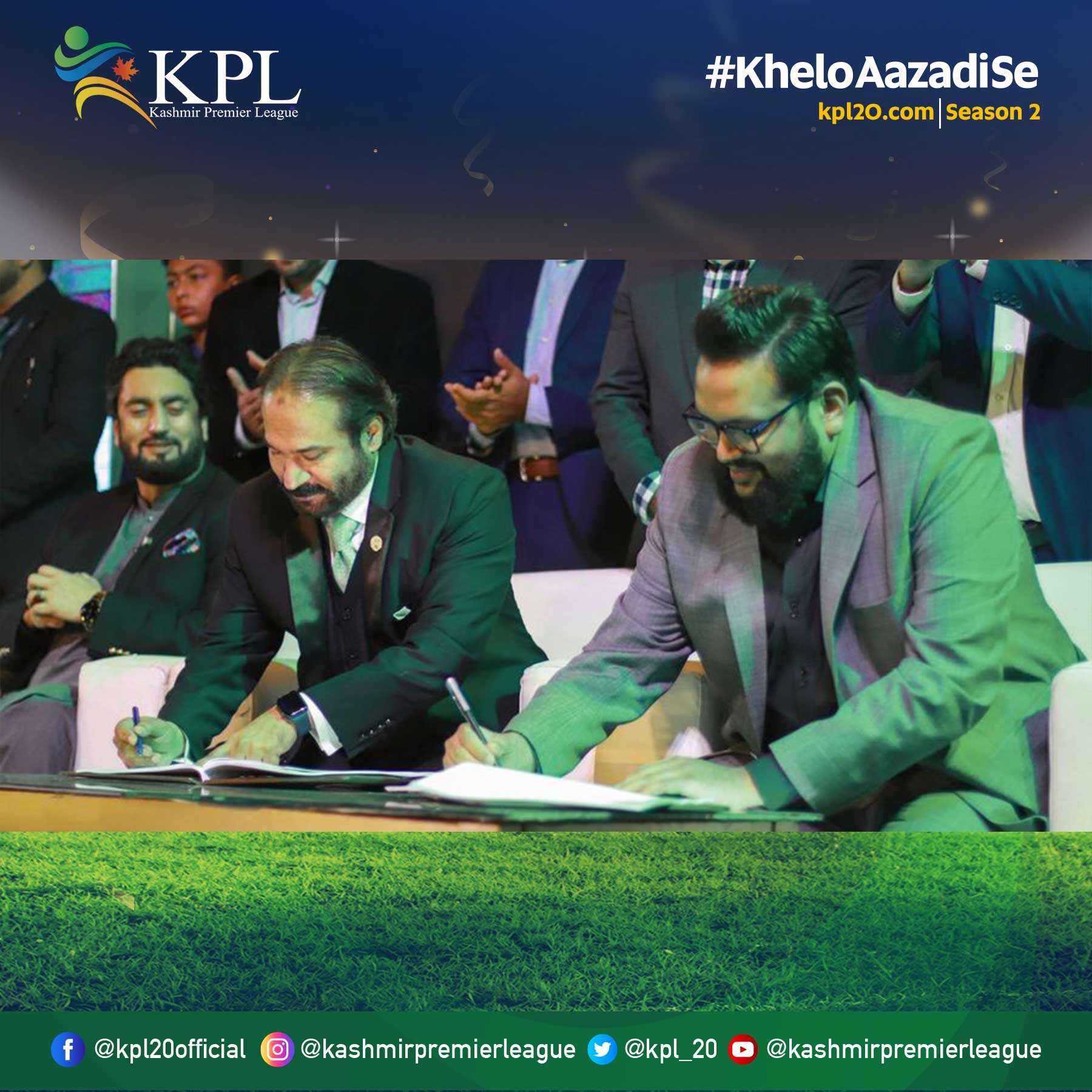 Signing ceremony of GB Markhors with Kashmir Premier League